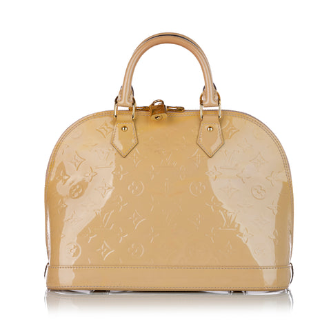 Brown Louis Vuitton Vernis Alma PM Bag