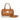 Brown MCM Visetos Leather Boston Bag - Designer Revival