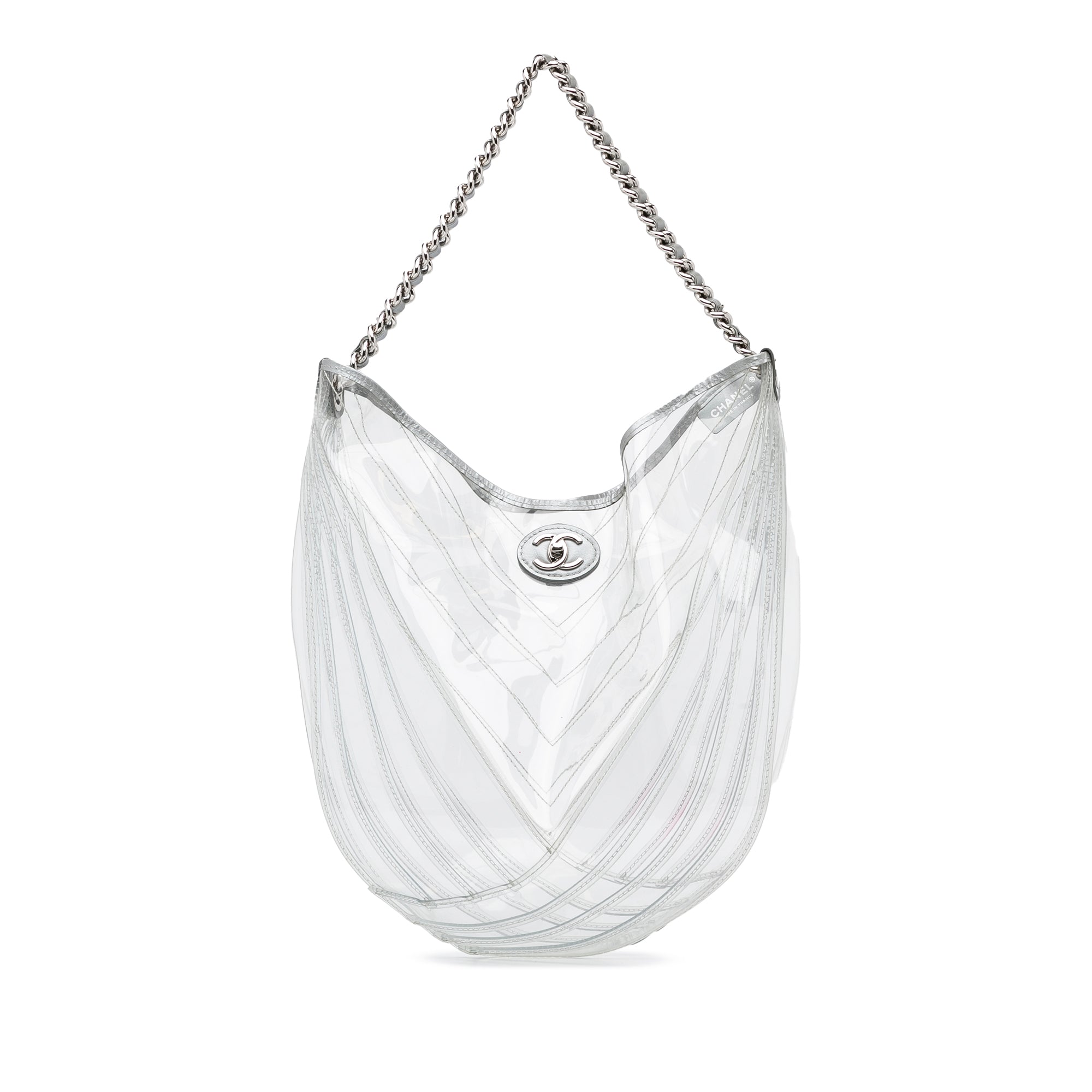 White Chanel PVC Droplet Hobo – Designer Revival