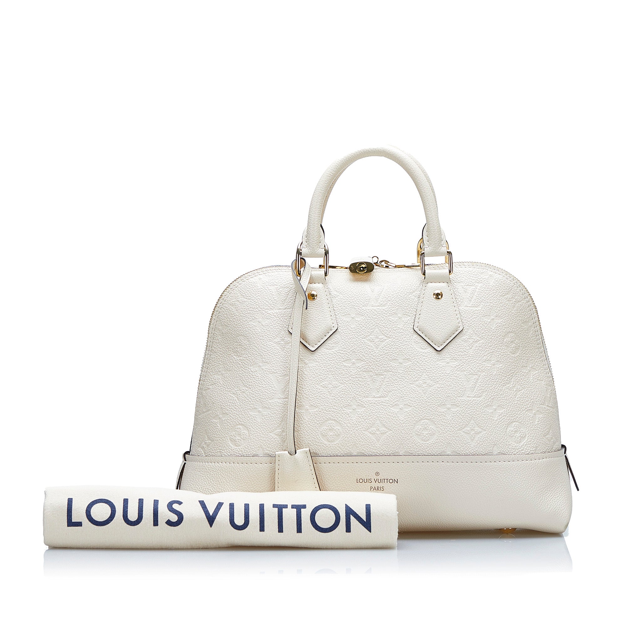 White Louis Vuitton Monogram Empreinte Neo Alma PM Satchel