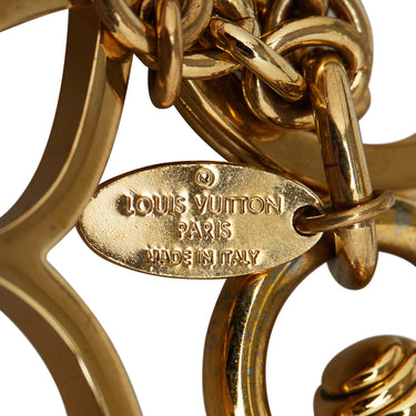 Gold Louis Vuitton Monogram Blooming Flowers Bag Charm Key Chain - Designer Revival
