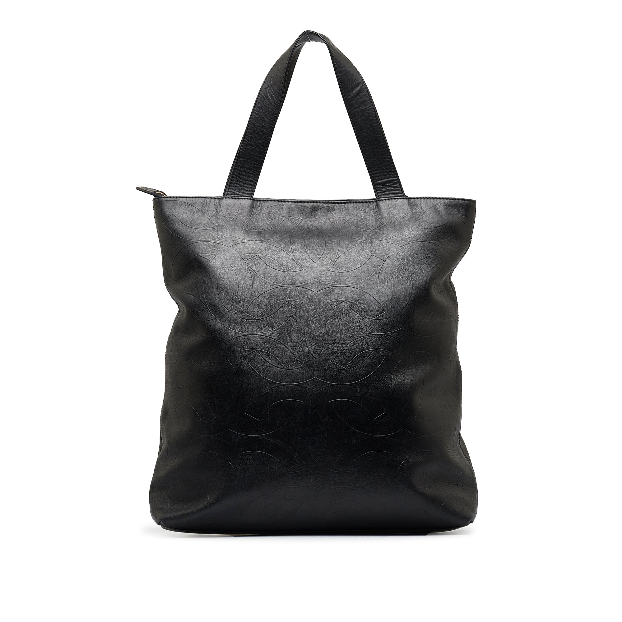Black Chanel CC Embossed Leather Tote – Designer Revival