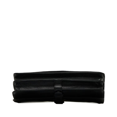 Black Loewe Anagram Leather Clutch Bag