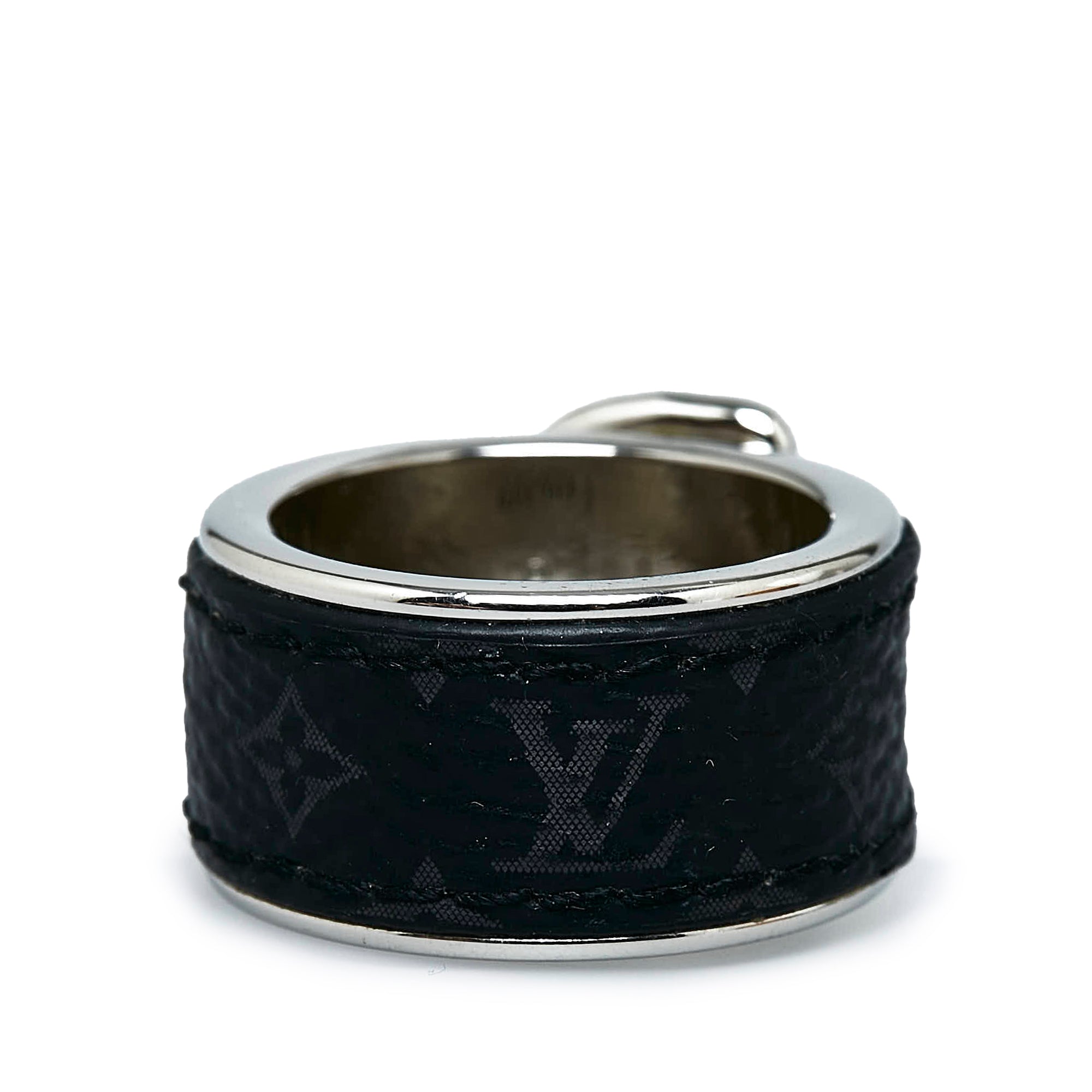 Silver Louis Vuitton Monogram Eclipse Berg Ring – Designer Revival