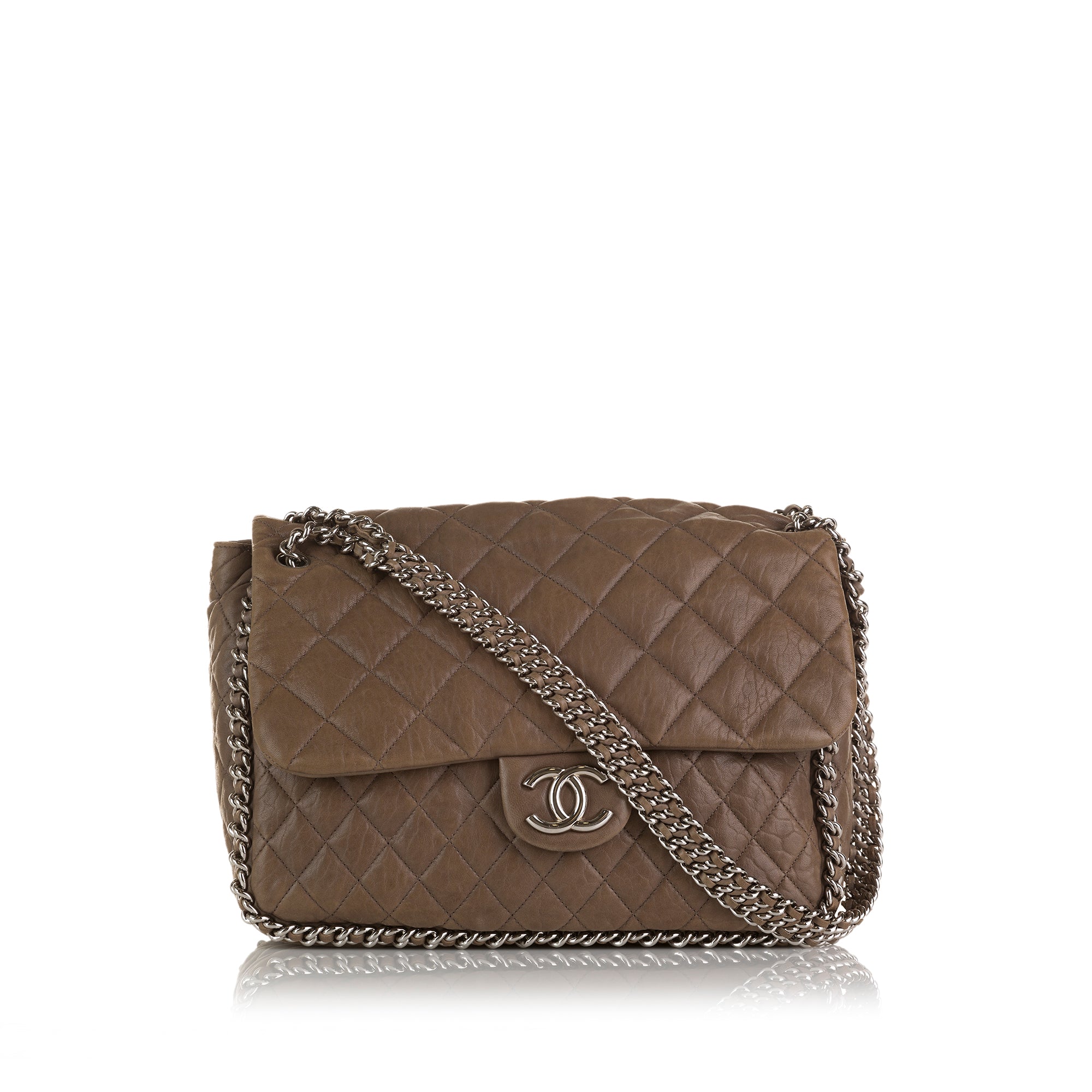 chanel purse brown leather