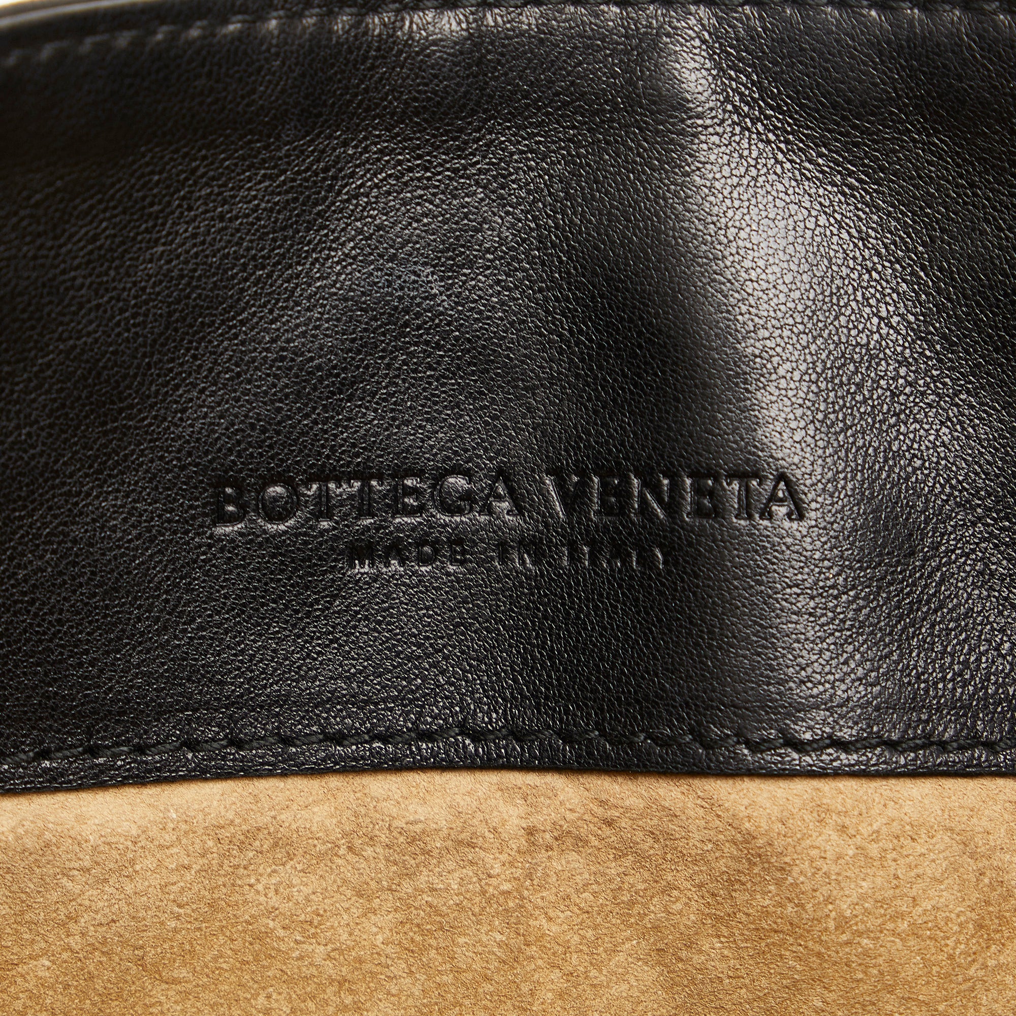 Black Bottega Veneta Intrecciato Flap Shoulder Bag