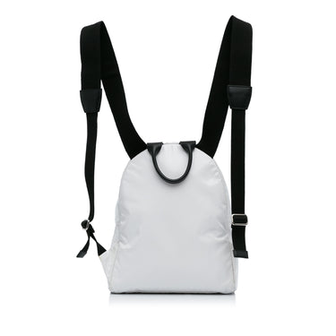 White Chanel La Pausa Vinyl Backpack - Designer Revival