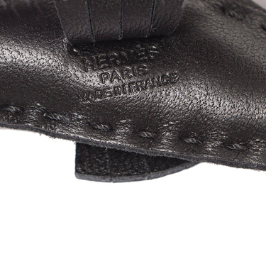 Black Hermes Milo Seahorse So Black Bag Charm - Designer Revival