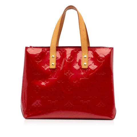 Ab den frühen 80er Jahren begann Louis Vuitton Datacodes einzuführen, Red  Louis Vuitton Monogram Vernis Reade PM Handbag
