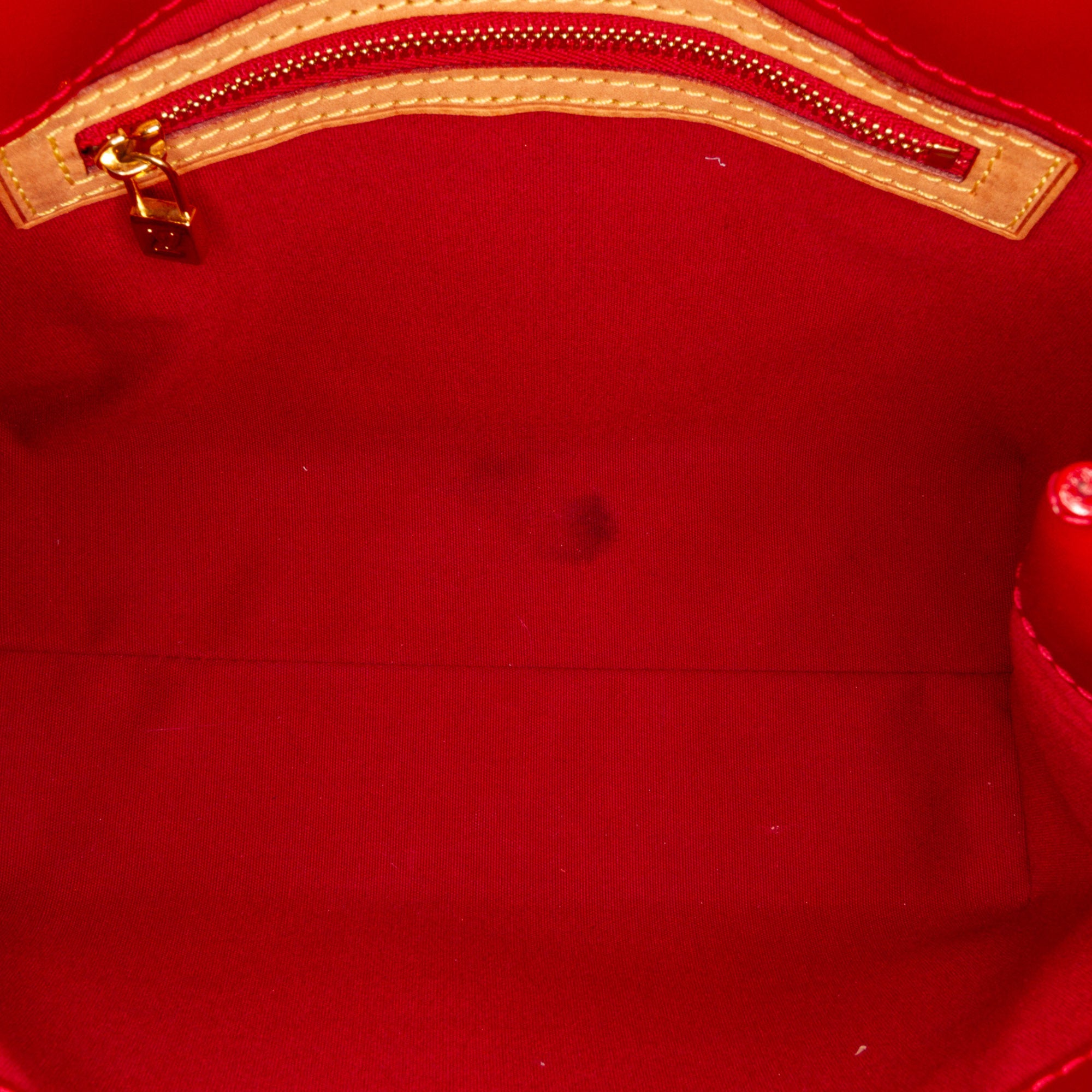 LOUIS VUITTON 2006 Mini LV Monogram Verni Reade PM Bag Amarente Red -  Chelsea Vintage Couture