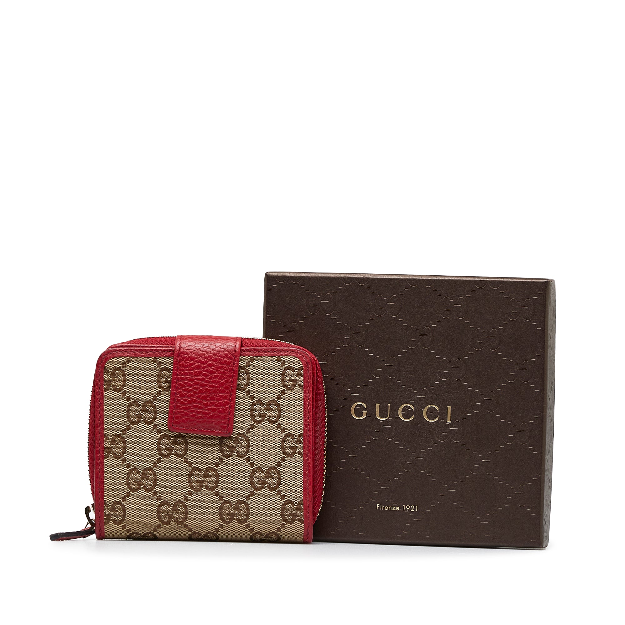 Gucci Ophidia Mini GG Canvas Tri-Fold Wallet