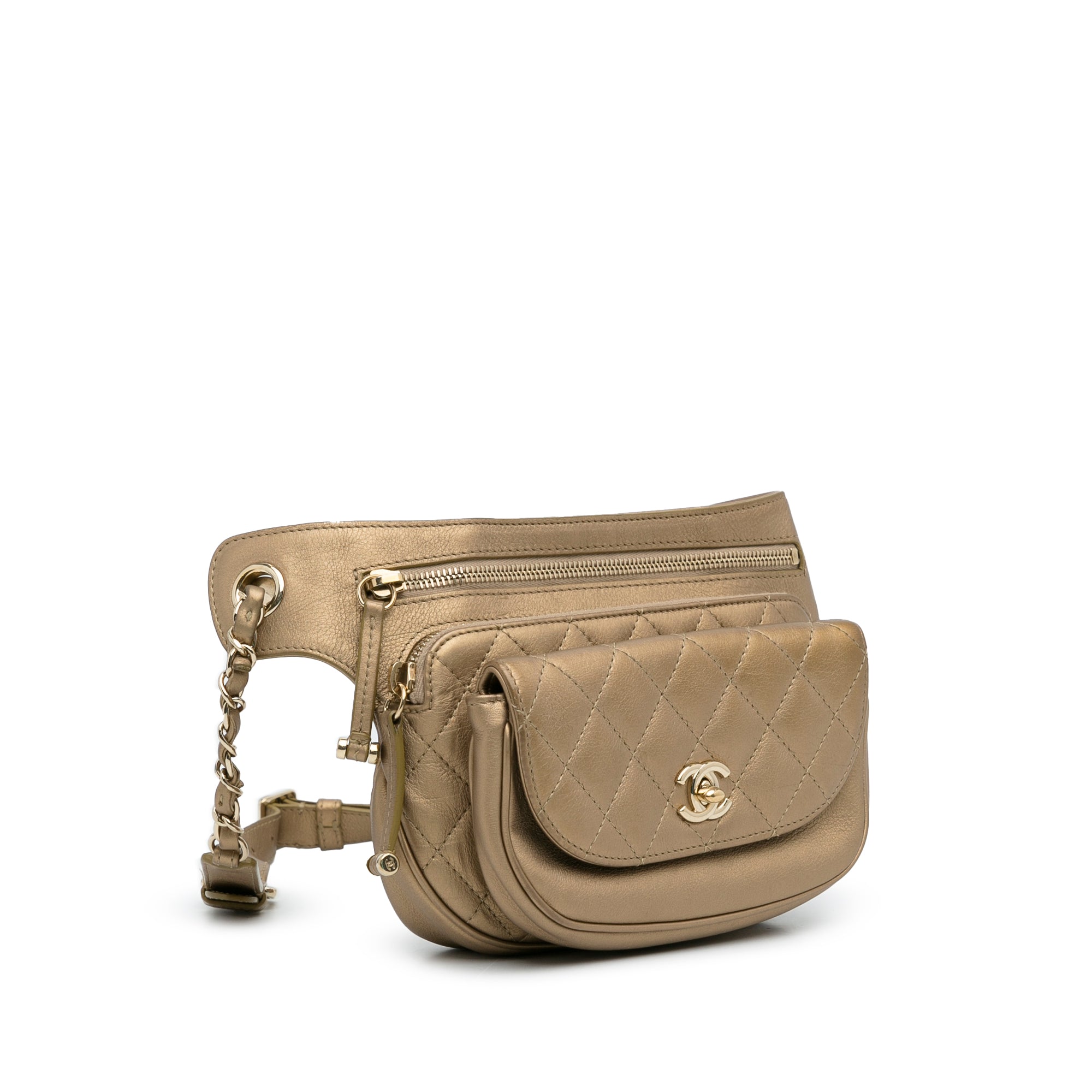 Chanel Belt Bag Brown Leather