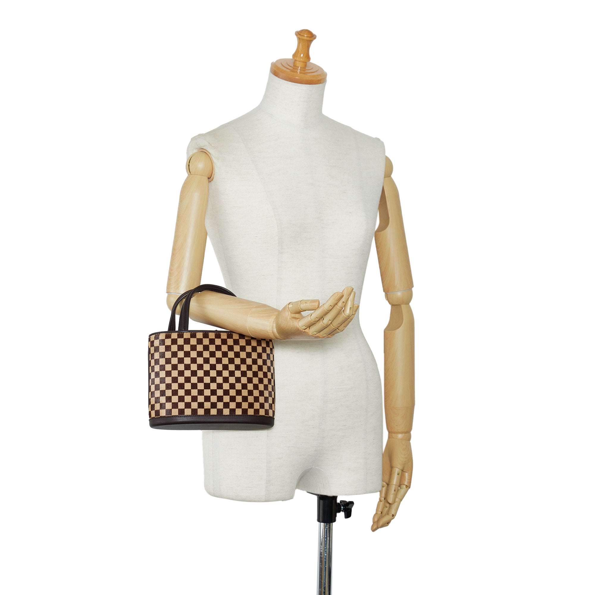 Louis Vuitton Damier Sauvage Impala Tote Handbag of Brown and Tan Pony Hair  at 1stDibs