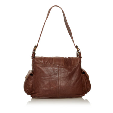 Brown Mulberry Leather Shoulder Bag - Designer Revival