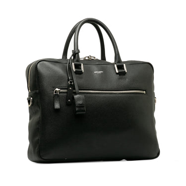 Black Saint Laurent Sac de Jour Briefcase Business Bag - Designer Revival