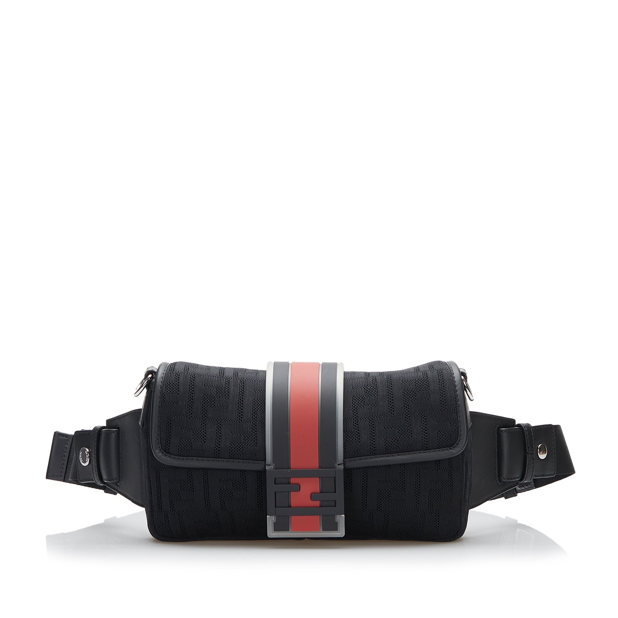 Black Fendi Zucca Convertible Belt Bag - Designer Revival
