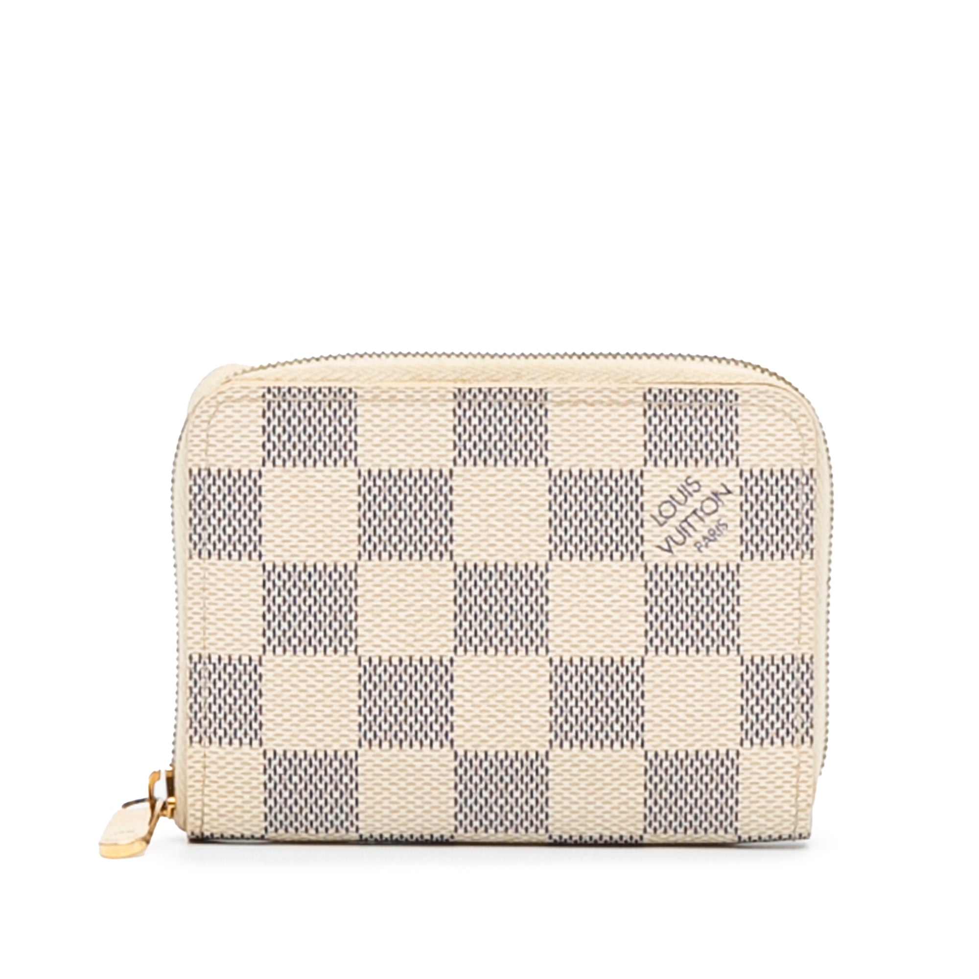 White Louis Vuitton Damier Azur Zippy Coin Purse