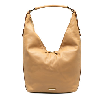 Tan Gucci Leather Hobo Bag - Designer Revival