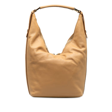 Tan Gucci Leather Hobo Bag