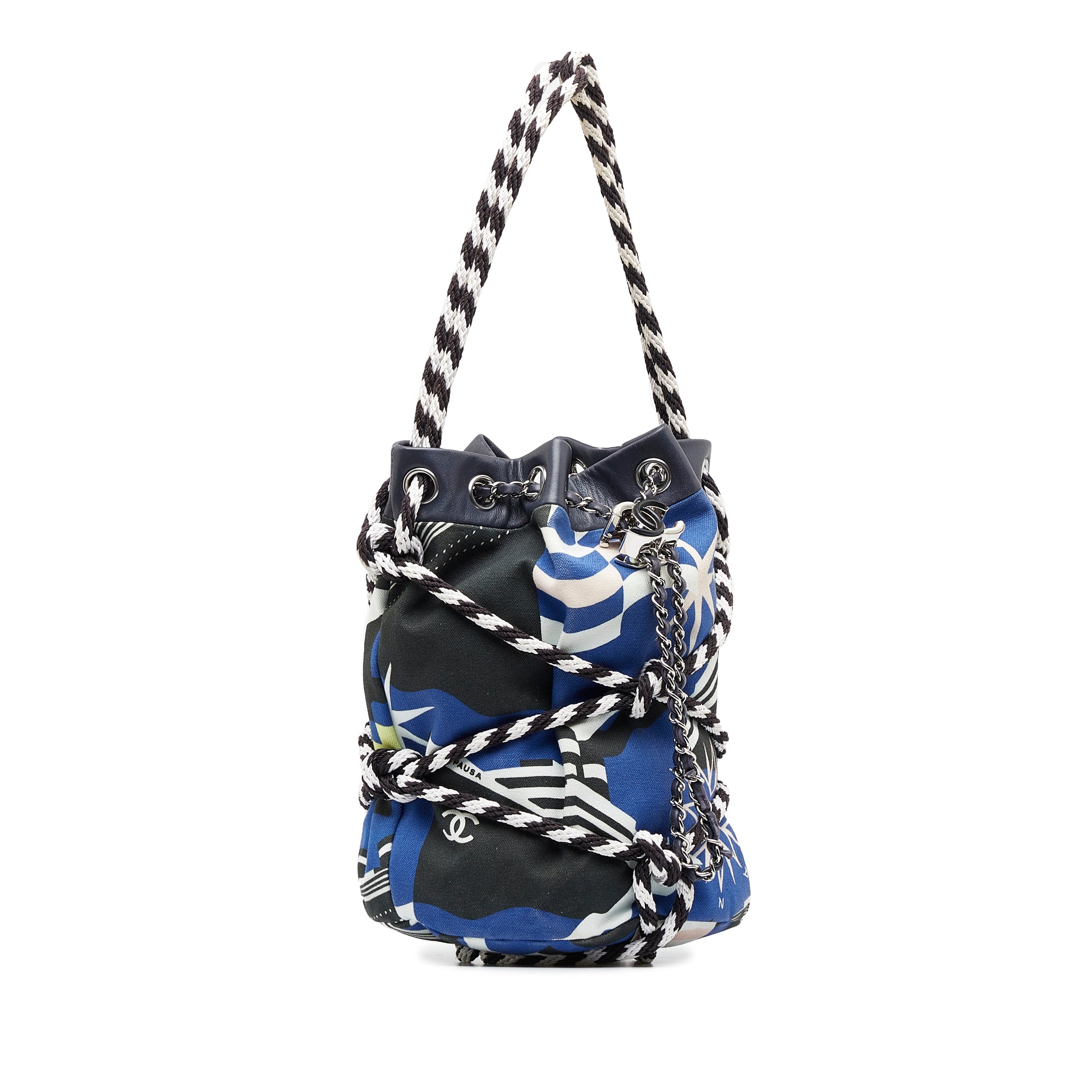 Blue Chanel Cotton Drawstring Bag – Designer Revival