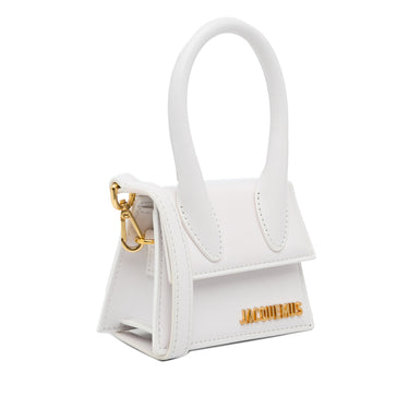 White Jacquemus Le Chiquito Mini Bag Satchel - Designer Revival