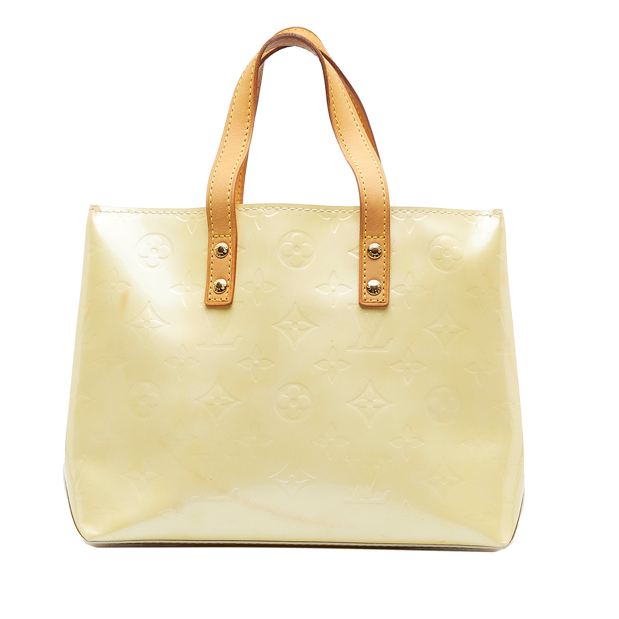 Louis Vuitton Vernis Leather Zip Top Handbag in Metallic