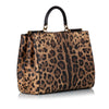 Brown Dolce&Gabbana Printed Leather Satchel