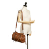 Brown Miu Miu Vitello Shine Satchel Bag