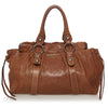 Brown Miu Miu Vitello Shine Satchel Bag