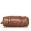 Brown Miu Miu Vitello Shine Satchel Bag