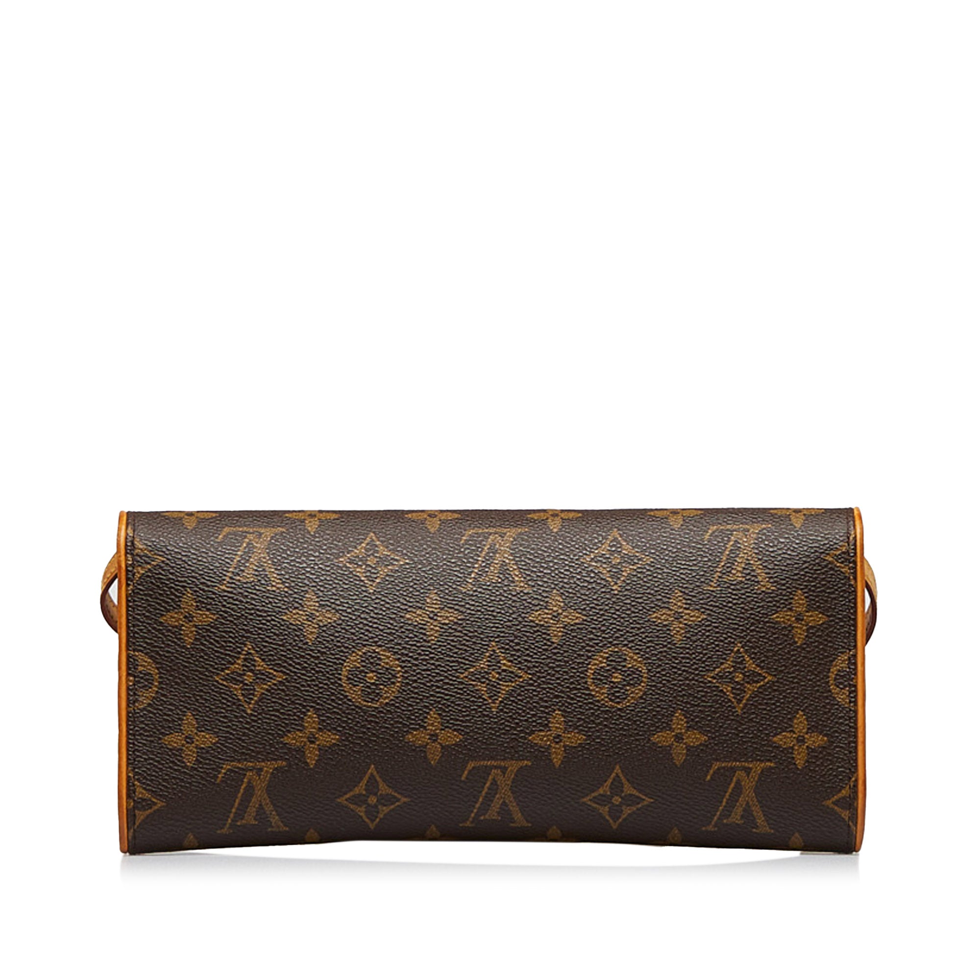 Louis Vuitton Pochette Twin Gm Monogram Canvas Brown Leather ref