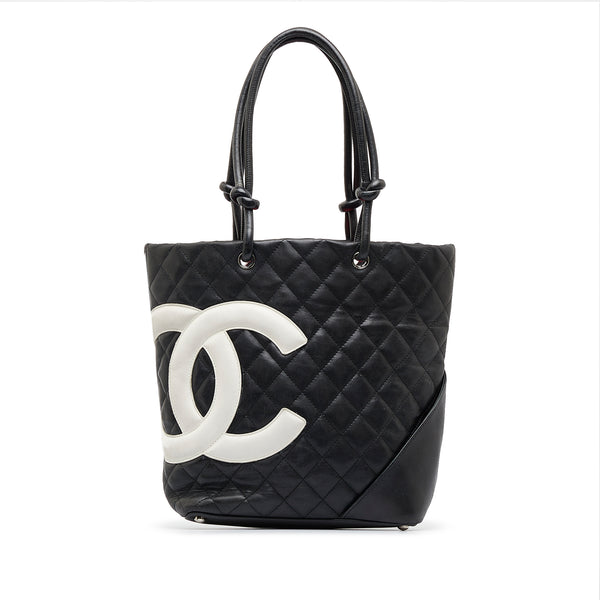 chanel white quilted tote bag