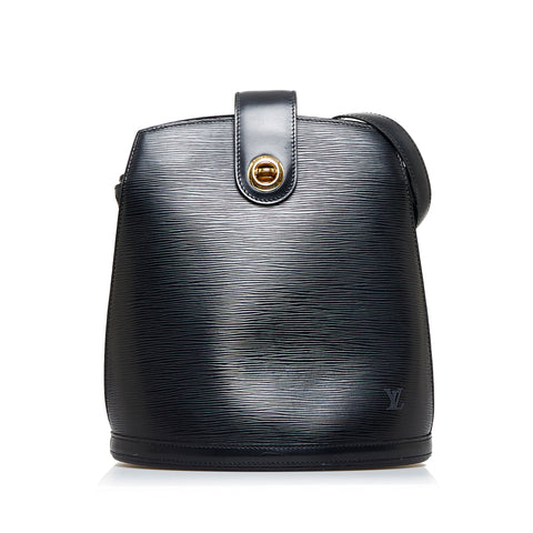 Black Louis Vuitton Epi Cluny Shoulder Bag, Louis Vuitton Pochette 26 en  lona Monogram marrón y cuero natural
