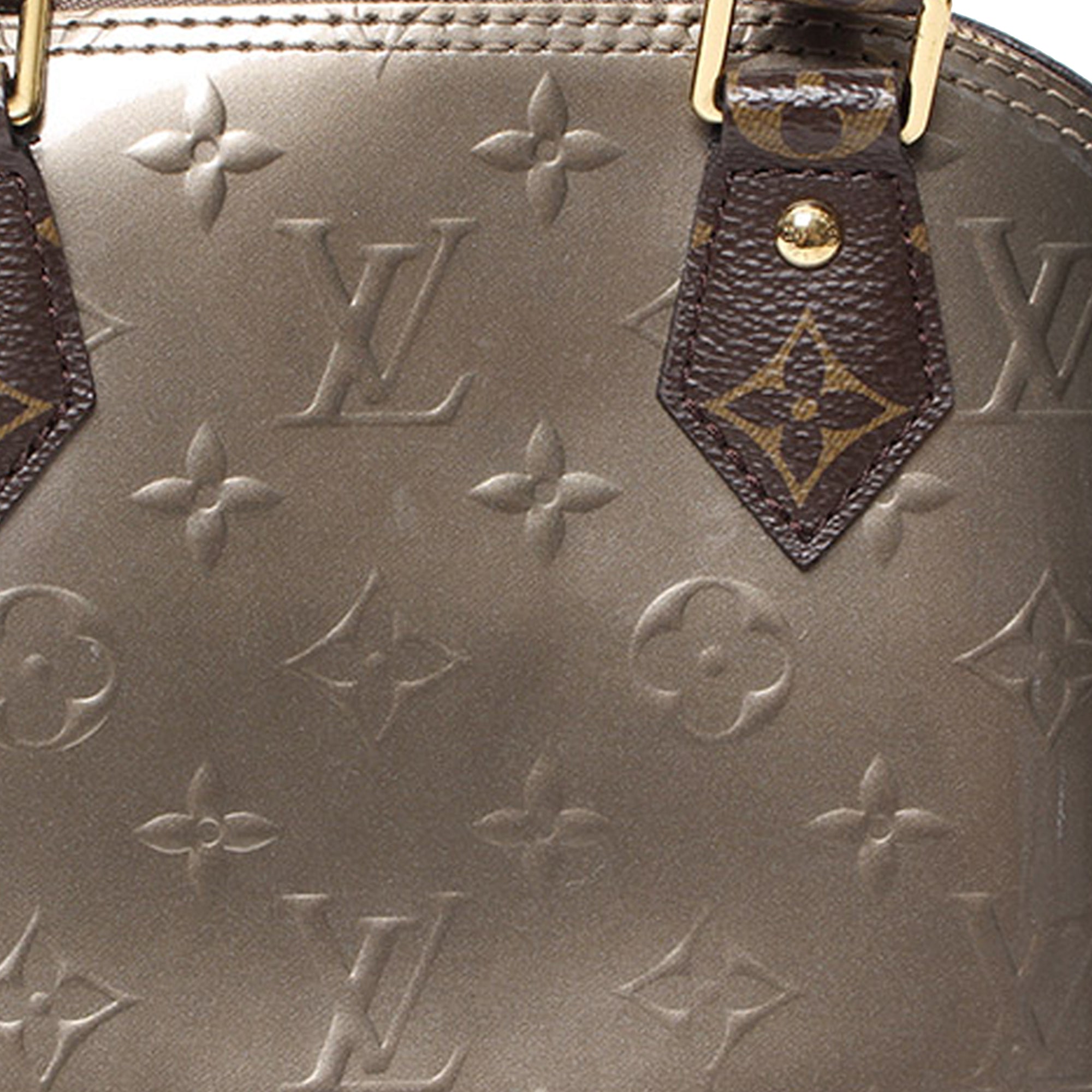 Silver Louis Vuitton Monogram Vernis Alma BB Satchel – Designer
