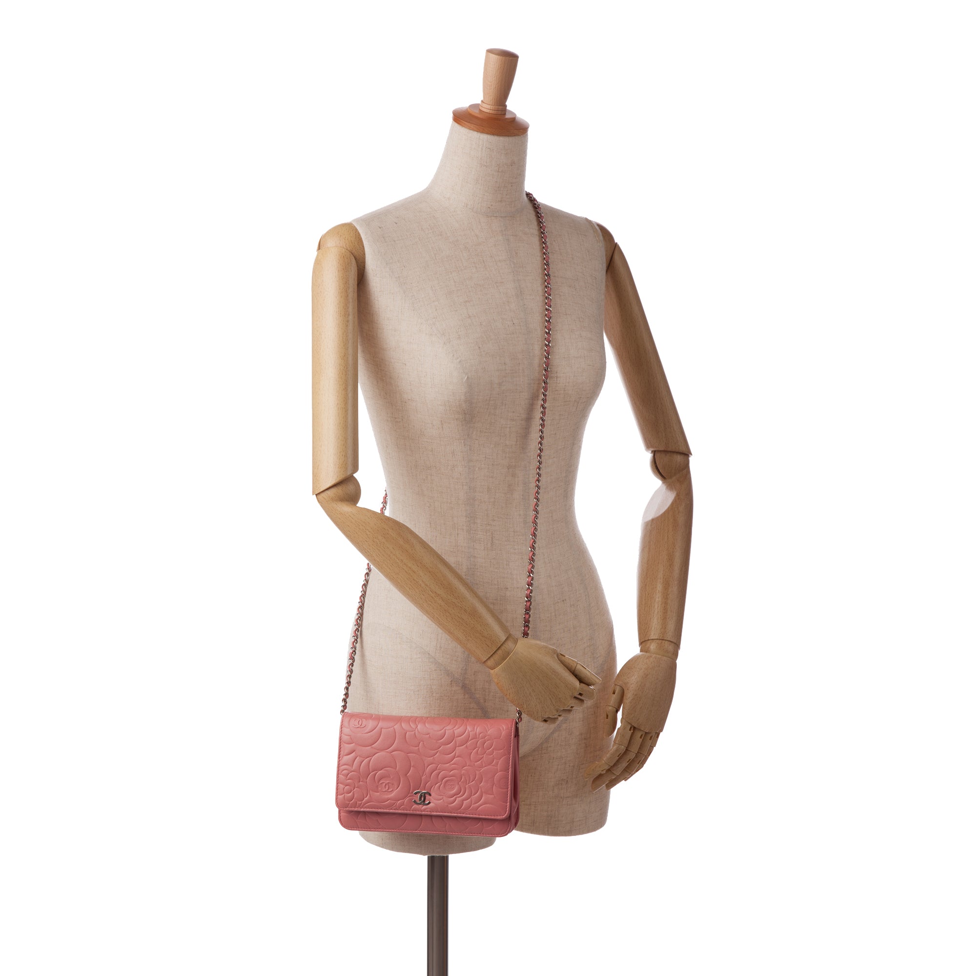 Chanel Lambskin Quilted Camellia Zip Around Wristlet Wallet Pink -  MyDesignerly