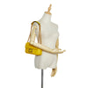 Yellow Fendi Zucca Embossed Midi Baguette Shoulder Bag