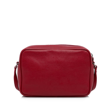 Red Saint Laurent Leather Lou Camera Bag