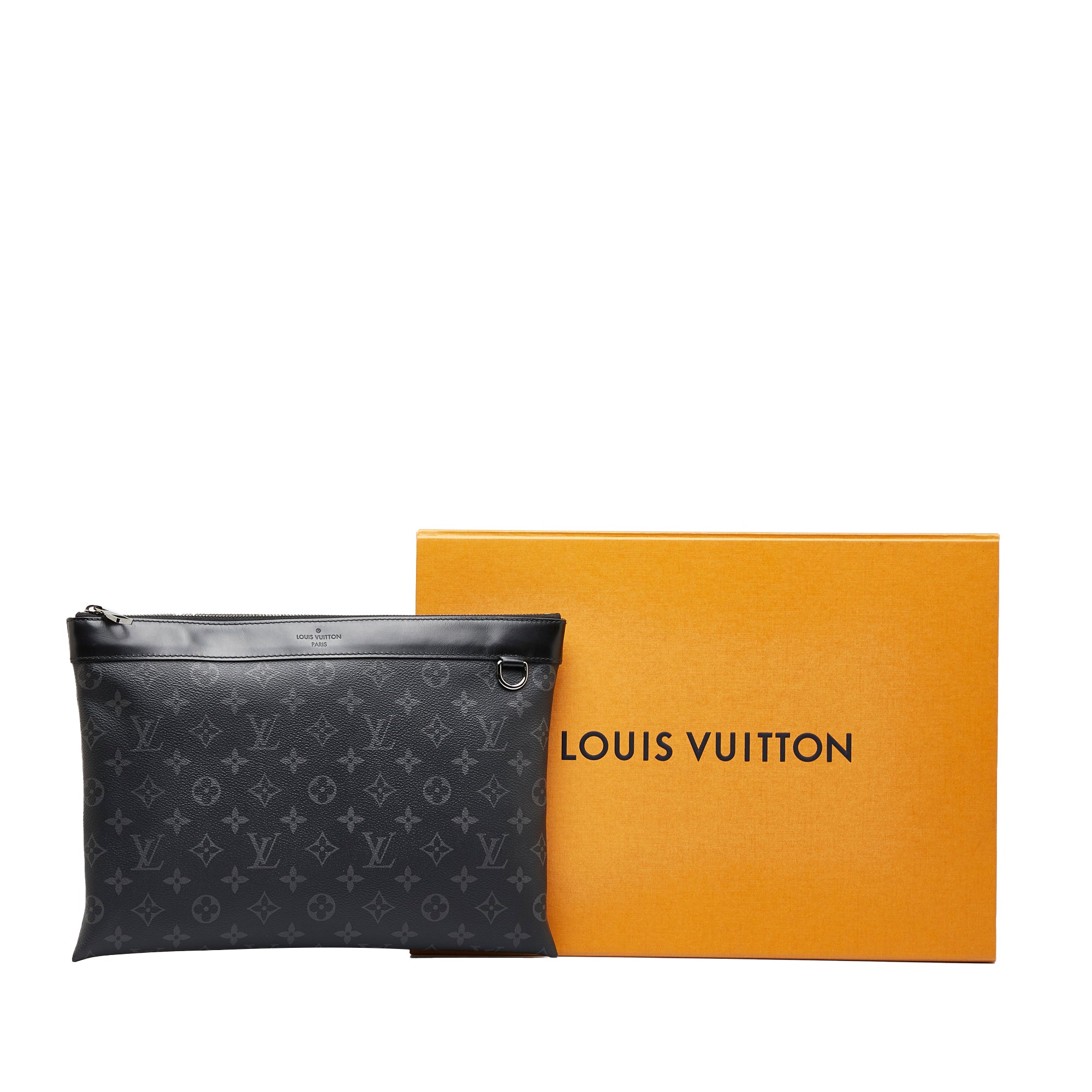 Louis Vuitton Discovery Pochette Monogram Eclipse Canvas GM Black