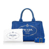 Blue Prada Canapa Logo Satchel