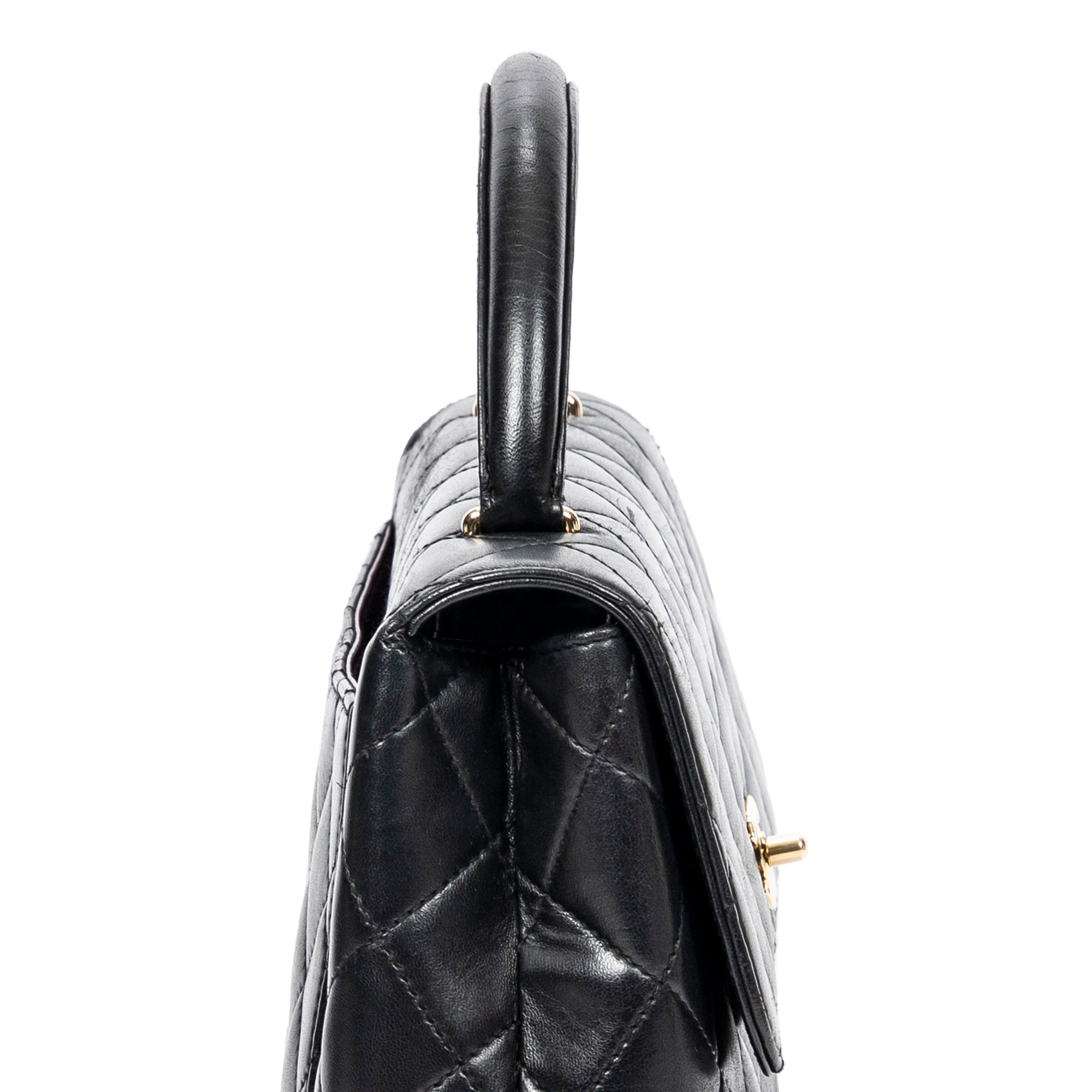 Black Chanel Lambskin Kelly Bag – Designer Revival