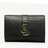 Black Saint Laurent Monogram Leather Key Holder - Designer Revival
