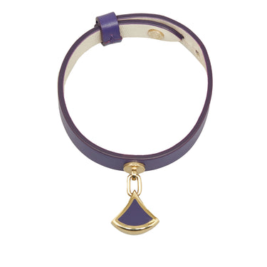 Purple Bvlgari Diva Leather Bracelet - Designer Revival