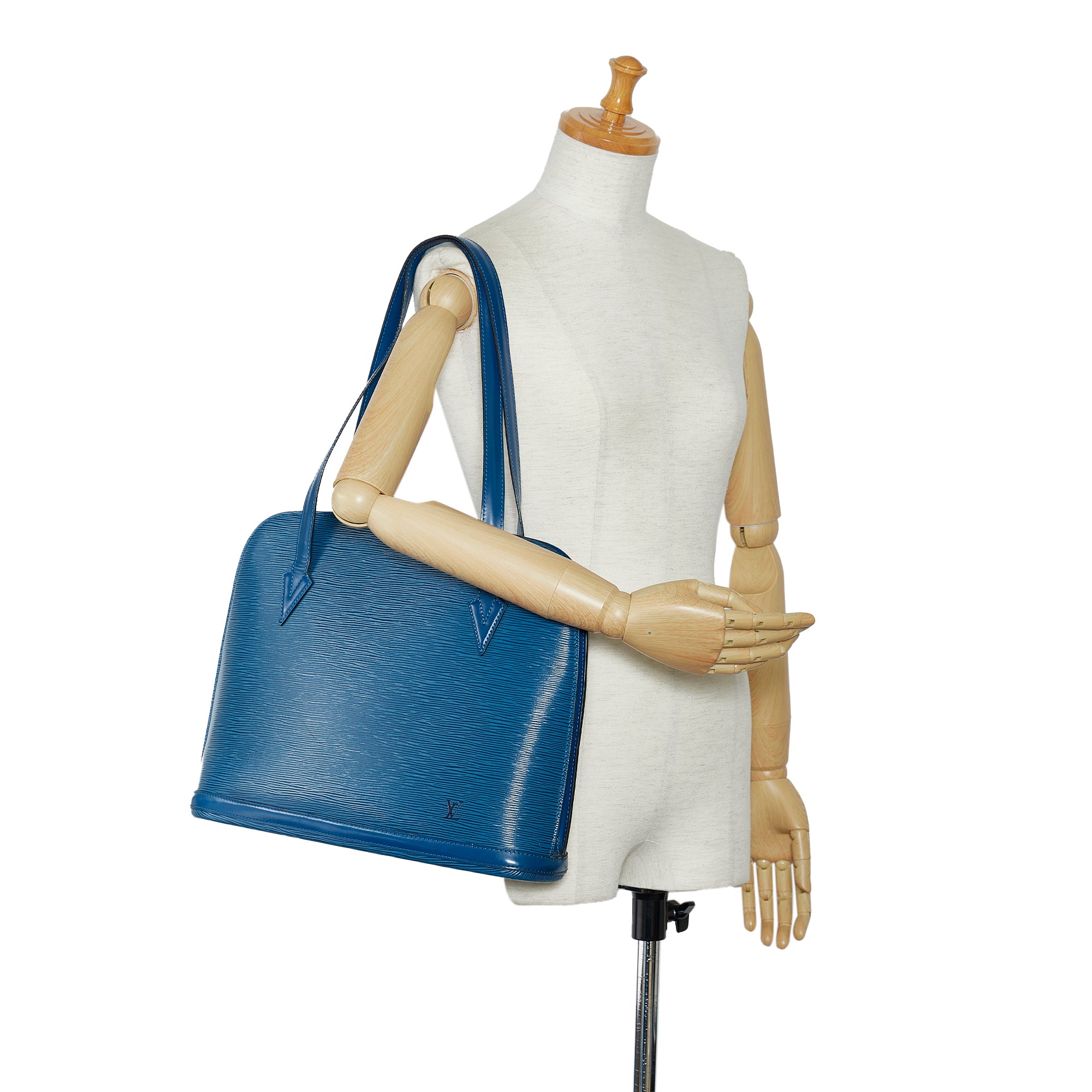 Louis Vuitton Toledo Blue Epi Leather Lussac Shoulder Bag Louis