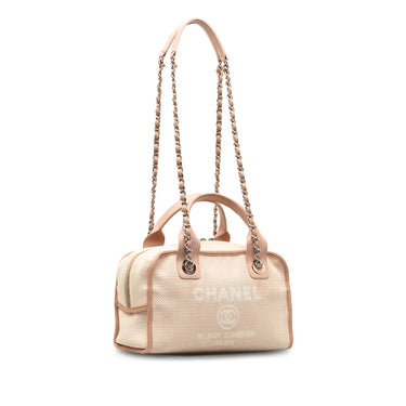 Pink Chanel Small Deauville Bowling Satchel - Designer Revival