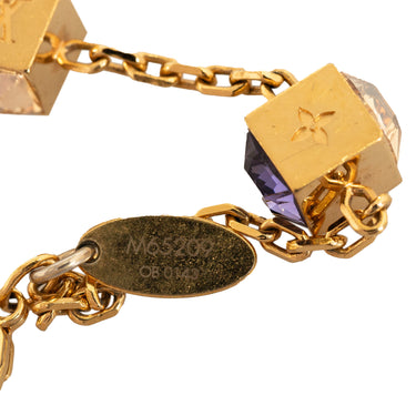 Gold Louis Vuitton Gamble Crystal Bracelet - Designer Revival