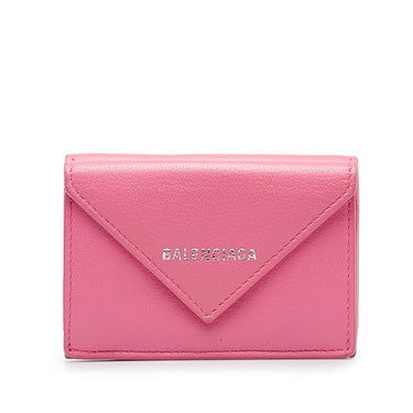 Pink Balenciaga Mini Papier Wallet