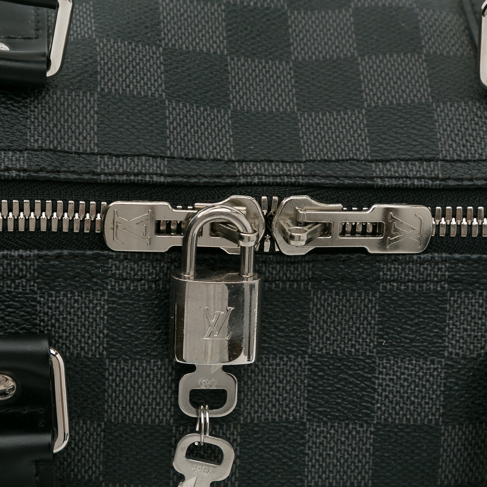 Gray Louis Vuitton Damier Graphite Keepall Bandouliere 55 Travel