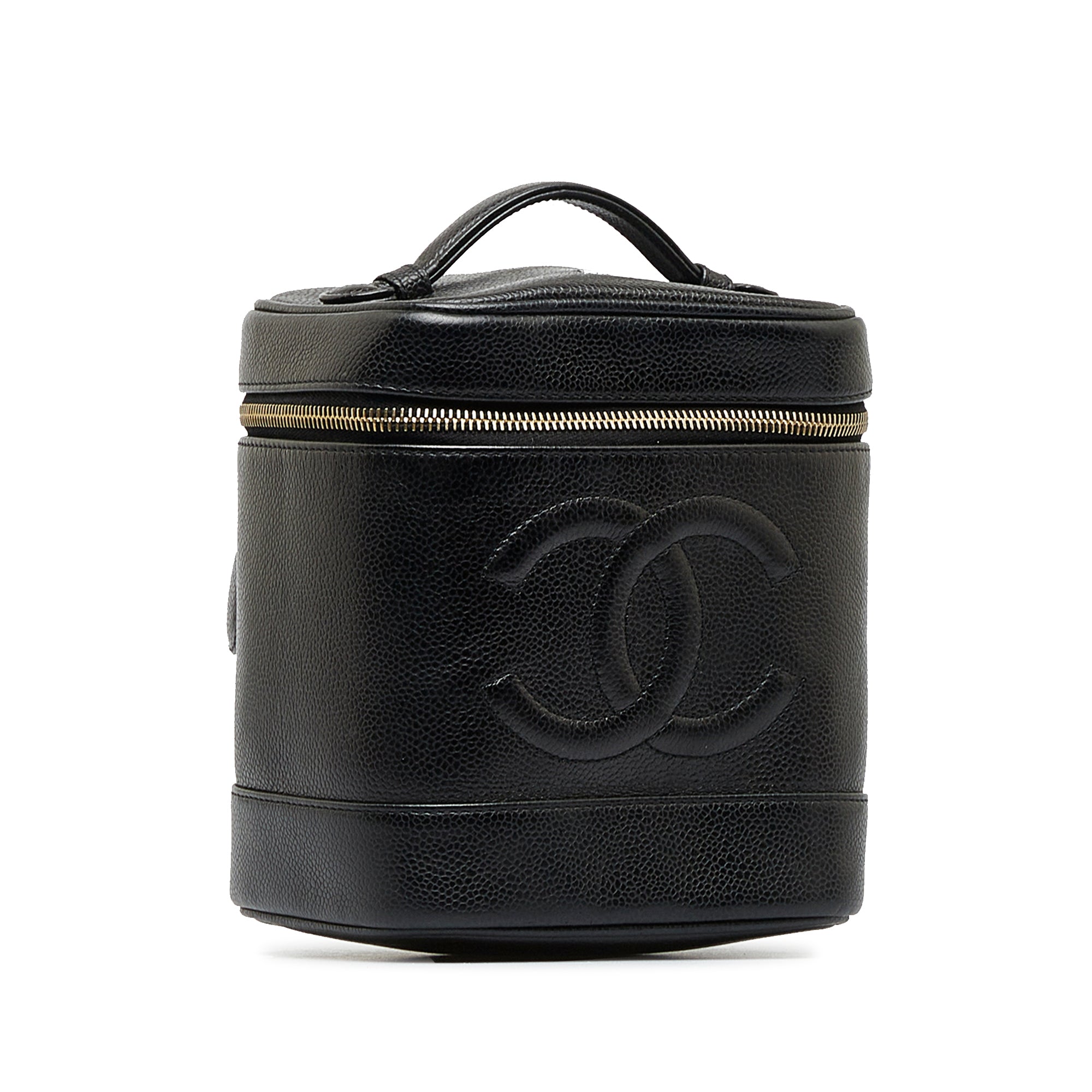 Chanel CC Cosmetic Case Black Caviar