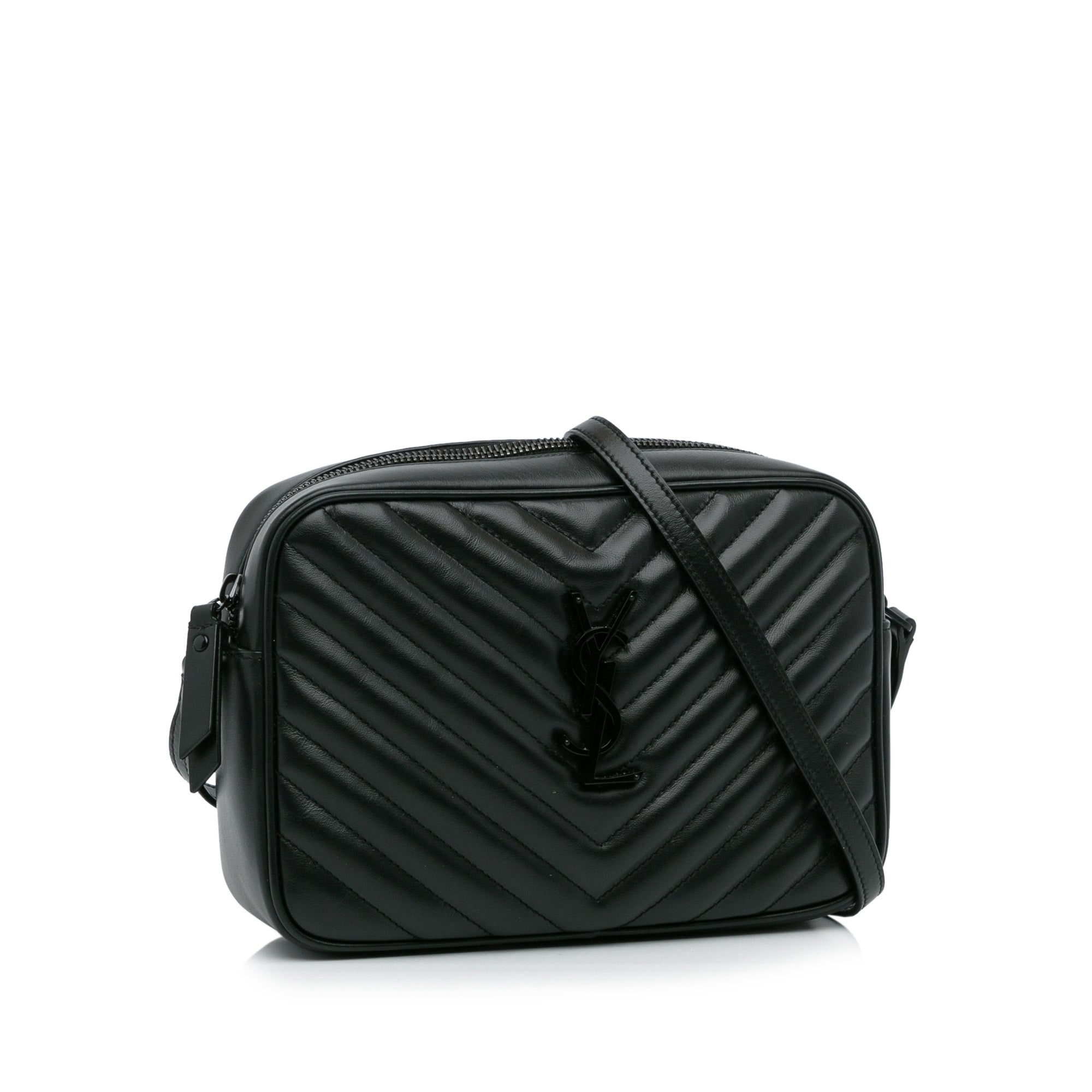 Saint Laurent Lou Leather Camera Bag in Black