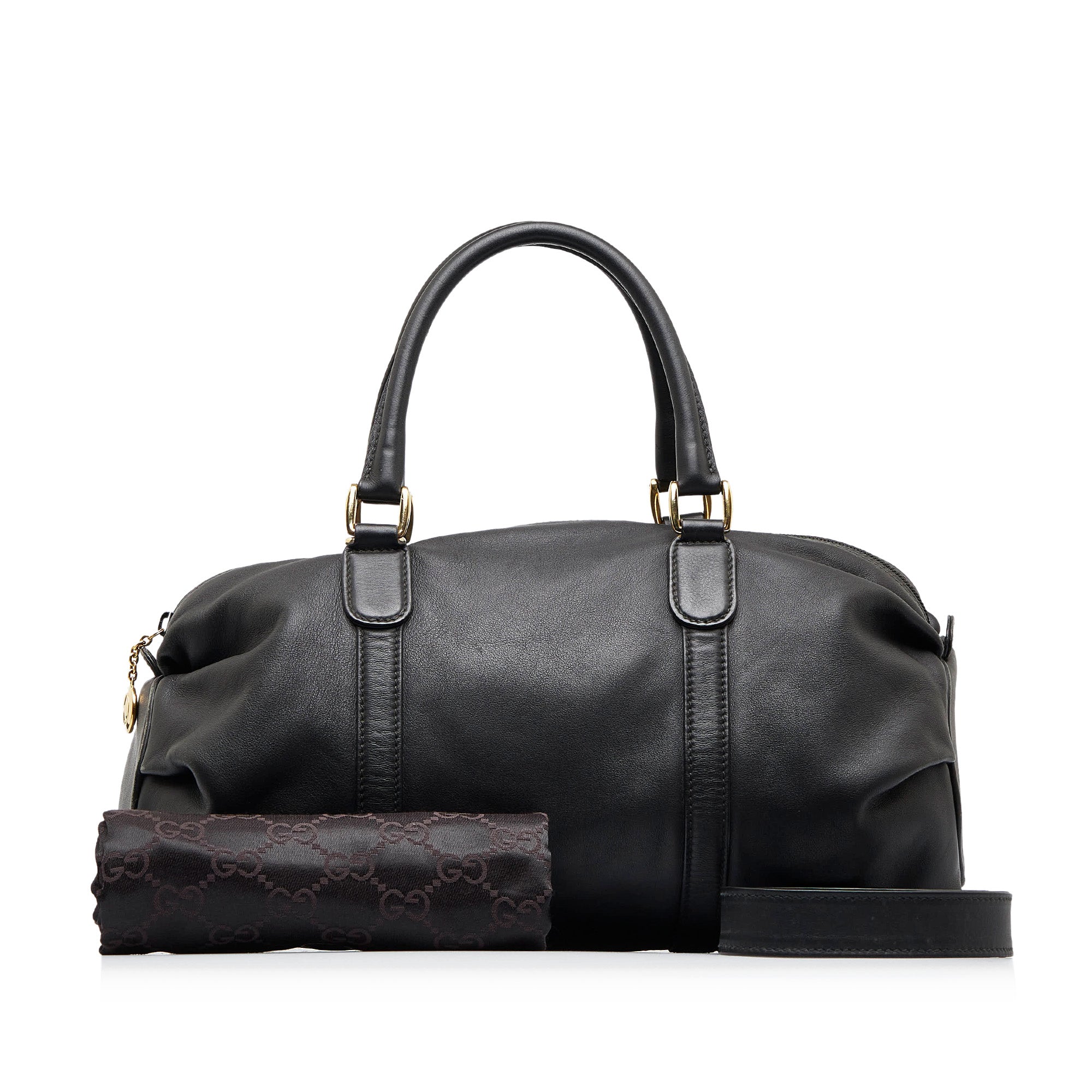 Black Gucci Leather Satchel – Designer Revival